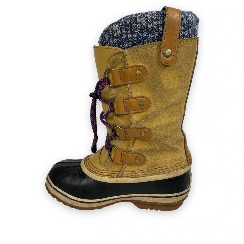 Sorel Boots Youth 1 Brown Joan of Arctic Lined Waterproof Winter Duck Boots